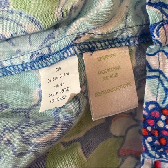 Lilly Pulitzer Merrick Mini Skirt Worth May Blue Flowers size XLStyle 26619 - Picture 4 of 5